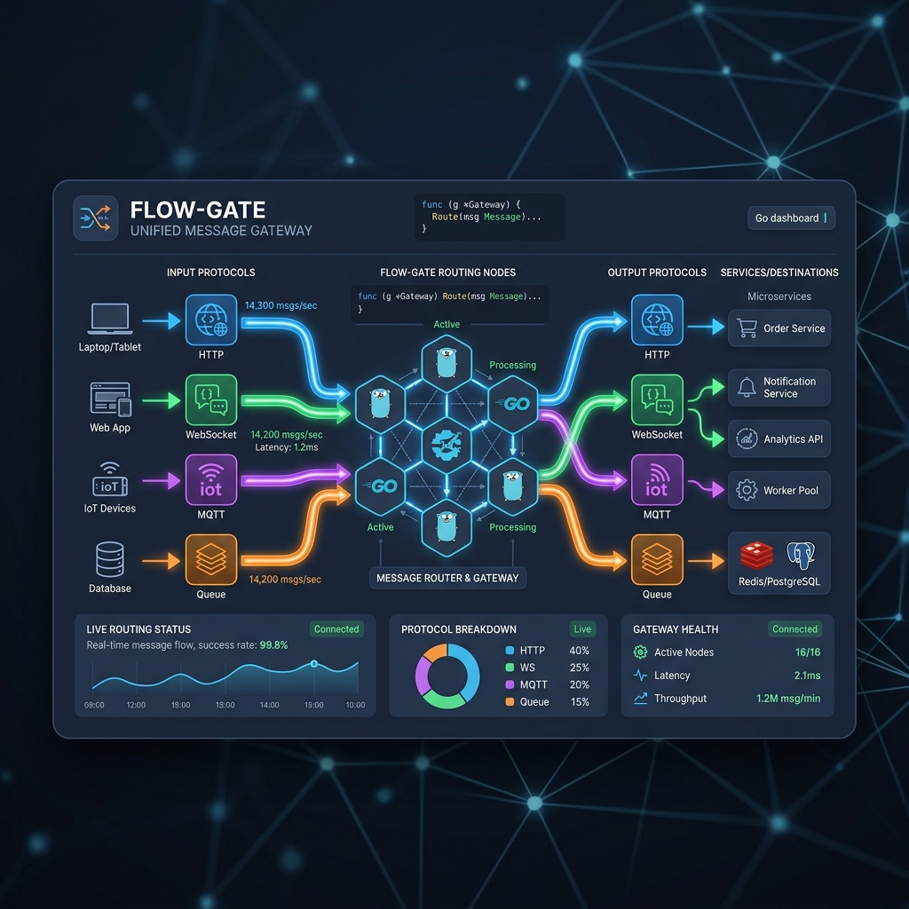 Flow-Gate - Multi-protocol Message Gateway